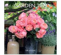 DRAEGER PARIS 1886 - Grand Calendrier Mural 2024 16 Mois - Jardins, Villes, Art 29x29cm - Format Mensuel - 7 Langues - Décoration Intérieure, Organisation Efficace - Papier Durable