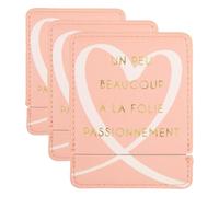 DRAEGER PARIS 1886 - Miroir de Poche Carré Un Peu Beaucoup À La Folie Passionnément - Étui Rose Anti-Rayures - Idéal Voyage & Maison - Cadeau Amoureuse, Amitié, Famille - 8x8.5cm - Design Élegant