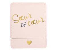 DRAEGER PARIS 1886 - Miroir de Poche Sœur de Cœur avec Étui Rose - Miroir Carré Portable 9x7cm - idée Cadeau Anniversaire & Toutes Occasions - Accessoire Maquillage Élégant & Personnalisé pour Femme