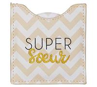 DRAEGER Paris 1886 - Miroir Rond de Poche Super Soeur - Cadeau Original Femme - Accessoire de Voyage - Anti-Rayures avec Étui - Idéal Anniversaire - Design Élégant - Dimensions 8,5 x 8 cm - 76005887