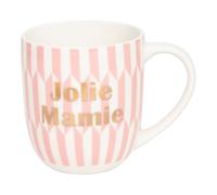 DRAEGER PARIS 1886 | Mug Céramique Rose Jolie Mamie 320 ml | Cadeau Grand-Mère Anniversaire Noël | Design Chic Or à Chaud | Coffret Cadeau Inclus | Amour Famille Humour