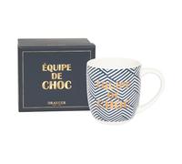 DRAEGER PARIS 1886 | Mug en Céramique Bleu Équipe de Choc 320ml | Idée Cadeau Originale pour Famille, Amis, Collègues, Coach | Coffret Cadeau Anniversaire, Humour, Amitié