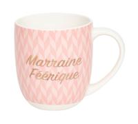 DRAEGER PARIS 1886 | Mug en Céramique Rose Marraine Féerique | Idée Cadeau Originale pour Ami, Famille, Baptême, Anniversaire | Humour et Élégance | 320 ml avec Coffret Cadeau Design Chic