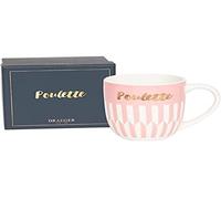DRAEGER PARIS 1886 | Mug en Céramique Rose Poulette 320ml | Cadeau Original Famille, Ami, Collègue | Humour Message à l'Or | Boîte Cadeau Luxe | Idéal Anniversaire, Saint-Valentin