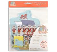 DRAEGER PARIS 1886 Toga KC27 Set de 6 Cartes d'invitation Anniversaire Pirate Papier Multicolore 15 x 15 x 0,1 cm