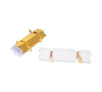 Draeger Paris - 8 Crackers en Papier à remplir Blanc et Or à Chaud - Spécial Réveillon