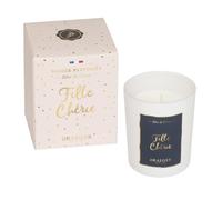 ""DRAEGER PARIS - Bougie Cadeau blanche ée Rêve de coton ""Fille chérie"" - Idée Cadeau Anniversaire Fill BOUGIE (HORS ANNIVERSAIRE)