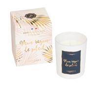 DRAEGER PARIS - Bougie Cadeau Blanche Parfumée Fleur d'oranger "Mon Rayon de Soleil" - Idée Cadeau Amour, Meilleure amie - Pot en verre - Made in France - 100% Cire Végétale - 40h de combustion