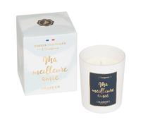 DRAEGER PARIS - Bougie Cadeau Blanche Parfumée Orangeraie "Ma Meilleure Amie" - Idée Cadeau Sœur, Amie, Meilleure copine, Anniversaire - Made in France - 100% Cire Végétale - 40h de combustion