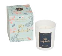 DRAEGER PARIS - Bougie Cadeau blanche Parfumée Rêve de coton "Ma Confidente" - Idée Cadeau Amitié, Confidente, Anniversaire - Made in France - 100% Cire Végétale - 40h de combustion