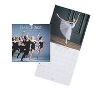DRAEGER PARIS | Calendrier mural Danse 2023 à suspendre 29x29cm |16 mois sept-22 à dec 23 | 7 langues | Calendrier maison, cuisine, bureau mensuel | 12 photos danse classique | Papier certifié FSC®