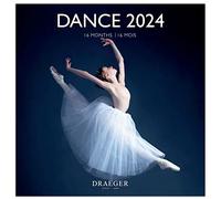 DRAEGER PARIS | Grand calendrier mural Danse 2024 à suspendre 29x29cm |16 mois sept-23 à dec 24 | 7 langues | Calendrier bureau, maison, mensuel | Décoration, organisation | Papier certifié FSC®