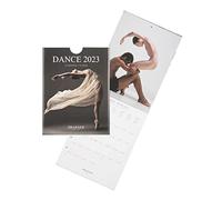 DRAEGER PARIS | Petit calendrier mural Danse 2023 à suspendre 12x16,5cm |12 mois | 7 langues | Calendrier bureau, cuisine, maison mensuel| encres végétales | Papier certifié FSC®