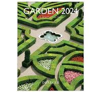DRAEGER PARIS | Petit calendrier mural Jardins 2024 à suspendre 14x18cm |16 mois sept 23 à dec 24 | 7 langues | Calendrier bureau, cuisine, maison mensuel | Papier certifié FSC® | encres végétales