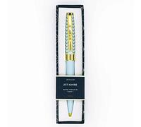 DRAEGER Paris - Stylo Bille Couleur Vert Amande et Or Je t'adore - Texte personnalisé - Encre Noire - Idée Cadeau Anniversaire, Noël, Fête pour Amis, frères et Soeurs- Boîte Cadeau