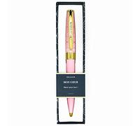 Draeger Paris - Stylo bille retractable "MON CŒUR", Rose pastel et Or, boite cadeau