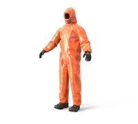 Dräger SPC 4400 Combinaison de sécurité Contre des poussières et des liquides en CLF avec Haute résistance Chimique | Tenue en Orange pour Peinture et Produits Chimiques | Taille XXL