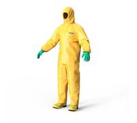 Dräger SPC 4400 Combinaison de sécurité jetable Contre des poussières et des liquides en CPM avec Haute résistance Chimique | Tenue de Protection Jaune pour Peinture et Produits Chimiques | XXL