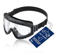 Dräger X-pect 4800 Lunettes-masque anti-buée et anti-poussière pour chantier, laboratoire, atelier, Oculaire en polycarbonate incassable et résistant aux rayures, noir