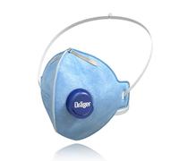 Dräger X-plore 1720 C V Masque FFP2 à valve - Lot de 10 | Masque jetable fabriqué en France pour bricolage, ponçage, chantier