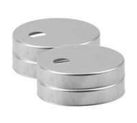 DRAFIDEEP Capuchon métallique pour Boulon de Toilette décoratif en Acier Inoxydable, 2 Paires, Ronds, pour vis de Toilette, réparation de Toilettes