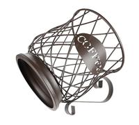 DRAFIDEEP Marron Porte-dosettes Métal de Café pour Comptoir la Cuisine | Rangement Grosse Capacité, Panier Décoratif pour Boissons, Fruits, Biscuits et Snacks, Style Créatif