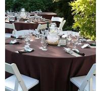 Dragées Anahita Nappe Ronde Chocolat Tissu 300cm Mariage