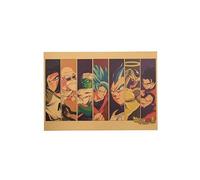 Dragon Ball Poster Japonais Anime Stickers Muraux Décor Peinture - 50,5 x 35 cm (Style 14)