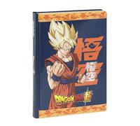 DRAGON BALL SUPER Agenda scolaire officiel Dragon Ball, Agenda 12 mois, idéal pour l'école primaire, avec couverture rembourrée et 320 pages intérieures imprimées en couleur, 13 x 17,8 cm, bleu