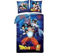 Dragon Ball Z Parure Housse de Couette 140 x 200 cm + taie d'oreille 63 x 63 cm