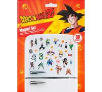 Dragon Ball Z - Set d'aimants avec 30 motifs différents, marchandise sous licence officielle pour le réfrigérateur, le bureau & la décoration Parfait pour les fans