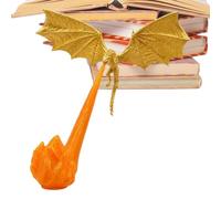 Dragon Bookshelf Nook Decor Figurine décorative imprimée 3D | Étagère décorative Dragon volant pour bureau, table de chevet, bibliothèque, salon, maison