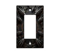 Dragon - Plaque murale décorative en plastique noir - Taille standard - Pour nouvel appartement, maison, chambre à coucher, bureau