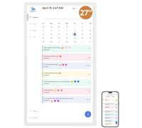 Dragon Touch 27" Calendrier Numérique, Calendrier Électronique FHD 1920x1080, Planificateur Familial avec Mémoire de 32 Go et Support Mural Pivotant, Calendrier de Bureau Intelligent à Écran Tactile