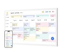 Dragon Touch Calendrier Numérique 32" - Planificateur Mural Familial Intelligentavec Écran Tactile Interactif Full HD 1920 x 1080, Calendrier de Bureau, Cadre Photo Numérique WIFI, Blanc