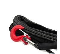 Dragon Winch Câble de Treuil Synthétique 30m 9mm avec Crochet pour Treuils Électriques | pour Utilisation Off-Road, 4x4, Camions | Capacité 8000-14000 lbs | Durable, Robuste | Noir