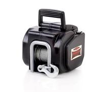 DRAGON WINCH - Treuil électrique portable 12V 3500 lbs (1587 kg) avec 10m de câble en acier pour charrues, quads, ATVs, UTVs, bateaux avec télécommande à câble + accessoires pour treuil