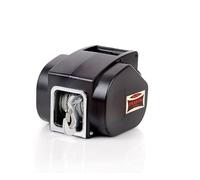 DRAGON WINCH - Treuil électrique portable 12V 5000 lbs (2267 kg) avec 9m de câble en acier pour charrues, quads, ATVs, UTVs, bateaux avec télécommande à câble + accessoires pour treuil