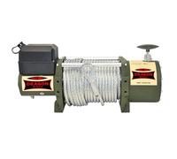 Dragon Winch Treuil électrique Truck 16000 lbs 7257 kg, 12V avec câble en acier 31m pour les véhicules industriels, les véhicules pompiers et les camions avec télécommande sans fil + accessoires
