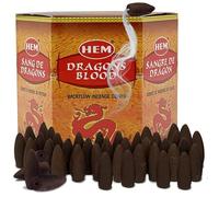 Dragons Blood Hem Lot de 40 Grands cônes d'encens à refoulement parfumés pour Cascade et Fontaine à fumée aromatique
