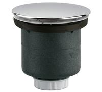 Drain de douche avec couvercle ABS Valentin noir/chromé 90mm