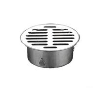 Drain de plancher en acier rond pour salle de bain douche avec grand diamètre de décharge de sol 90 mm