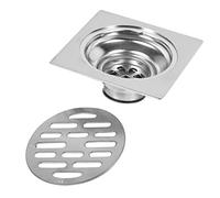 Drain de Sol Carré, 10×10cm Drain de Sol de Douche de Salle de Bains en Acier Inoxydable, égouttoir de Sol de Douche avec Grille de Drainage pour Balcon de Cuisine(#2)
