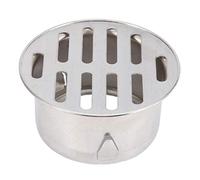 Drain de Sol en Acier Inoxydable, Siphon Amovible 75 Bouche Plate avec Anti-Blocage, Évacuation Rapide pour Extérieur Balcon, Jardin, Toit, Tuyau d'échappement, Siphon de Sol Rond en Acier Inoxydable