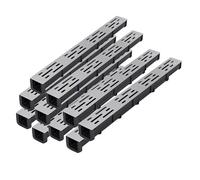 Drain linéaire en forme de U en béton avec grille | Caniveau en PP à encliquetage, grille en acier 304, idéal for le drainage des patios de cour(10Pack 5x4cm(2x1-3/5"))