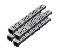 Drain linéaire en forme de U en béton avec grille | Caniveau en PP à encliquetage, grille en acier 304, idéal for le drainage des patios de cour(4Pack 5x4cm(2x1-3/5"))