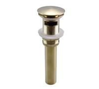 Drain Pop-Up de lavabo en laiton Antique, piège à bouteilles, Siphon d'évier salle bains avec Kit vidange, matériel déchets tuyaux 1 pièce Pour Bain(Gold Without hole)