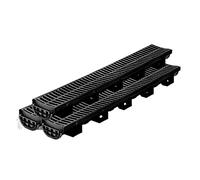 Drainage du canal d'allée de tranchée avec grille en plastique 3-5 pack HDPE Plancherie de drainage de trench grille for l'allée du jardin