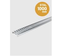 Drainage linéaire - UN - 1000x63x98x148 mm - Grille acier - Acier galvanis 15
