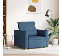 Drainlyn Canapé-lit extensible bleu 90 x 165 x 87 cm en tissu avec mécanisme 3 en 1, cadre en acier robuste, coussin lombaire, idéal pour salon, bureau, détente et chambre d'amis